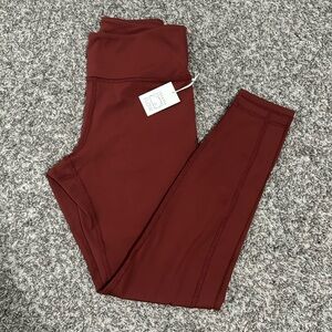 NWT XS Lacausa brick colored leggings